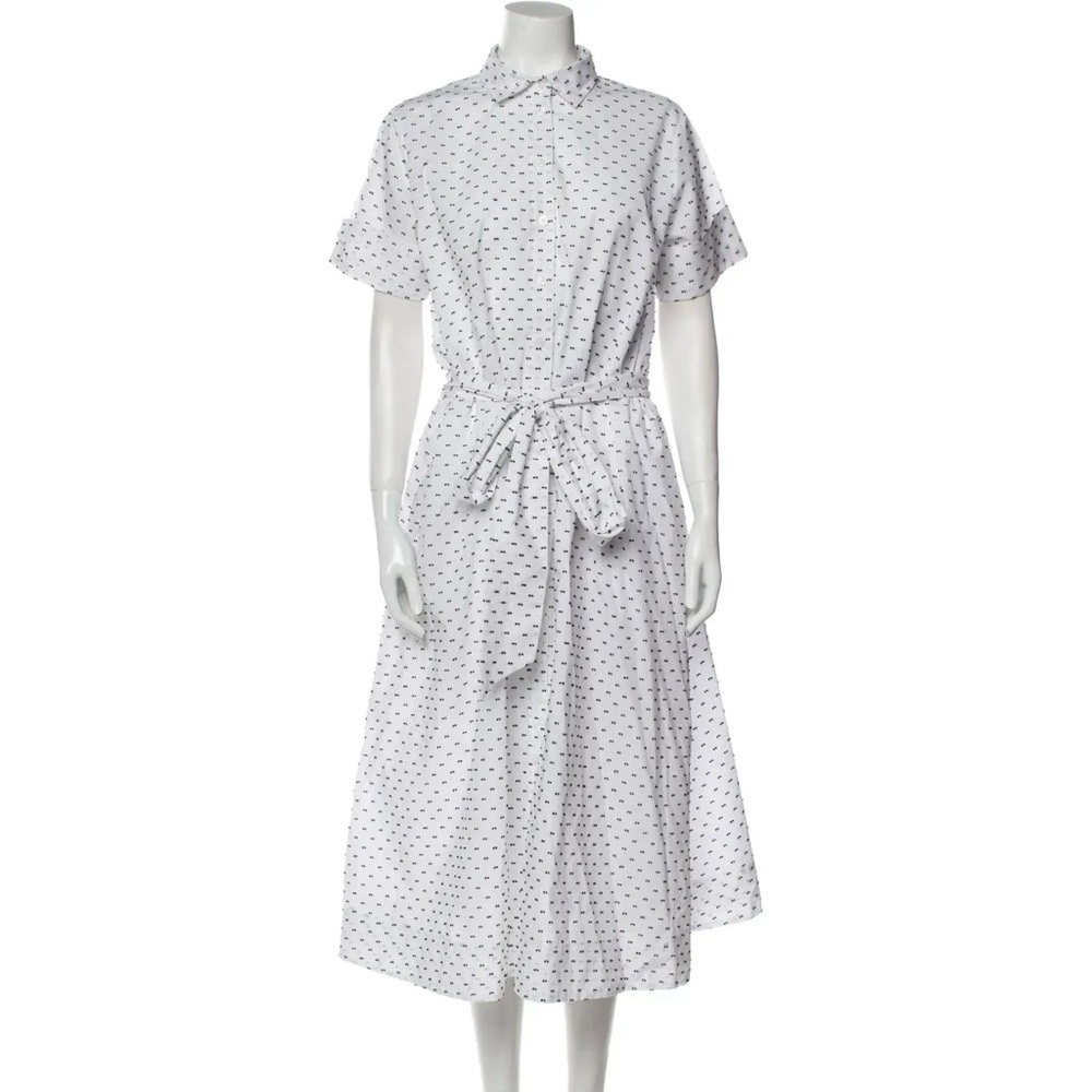 Lisa Marie Fernandez Polka Dot Cotton Midi Shirtdress M